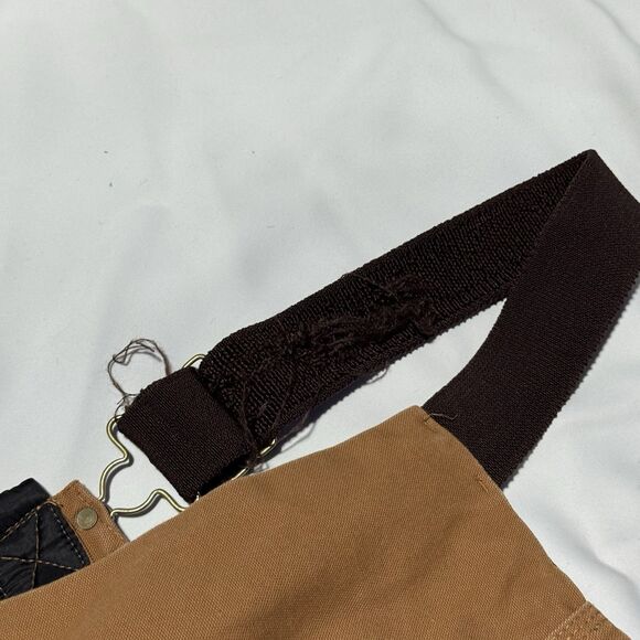 Walls Bib Overalls Men's XL Short Insulated Lined Canvas Duck - Picture 10 of 11